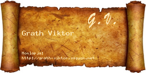 Grath Viktor névjegykártya